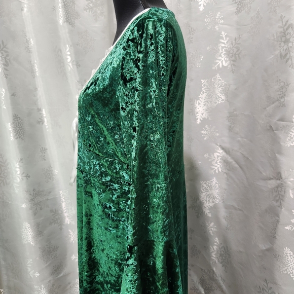 Green Velvet DRESSFO Hi Low Festival Cosplay Dress (US 12) - Picture 5 of 15